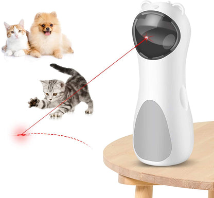 Cat Laser Toy - Automatic Placing, High-5 Circling Ranges, 3 Modes, USB Interactive Toy for Cats & Dogs - Indoor Training & Exercise